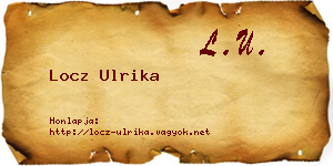 Locz Ulrika névjegykártya