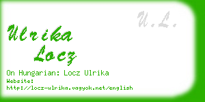 ulrika locz business card
